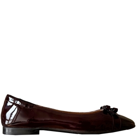 Billi BI A9316 Ballerina Sko, Bordeaux Patent